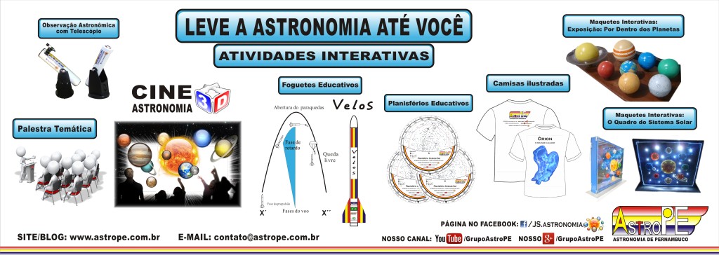 Atividades e Materiais oferecidos pelo Grupo AstroPE.
