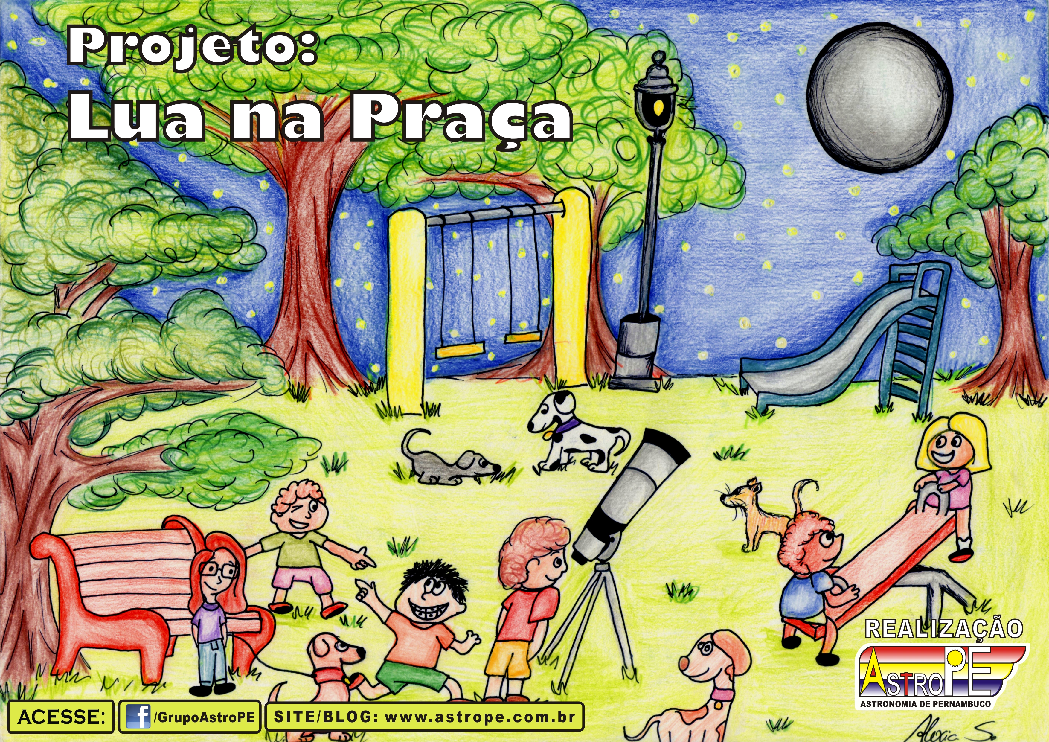 Pojeto Lua na Praça! Leve a Astronomia até você! – Grupo AstroPE