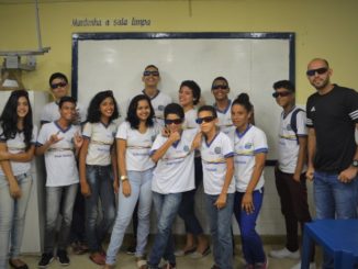 Alunos da Escola Maria da Conceição do Rego Barros Lacerda nas aulas interativas do Cine Astronomia em 3D - 22 de setembro de 2017 - AstroPE.