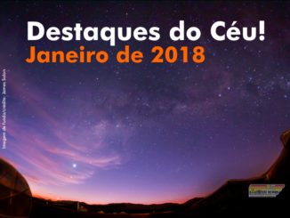 Destaques do Céu! - Janeiro de 2018 - AstroPE.