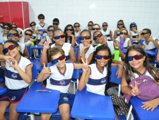 Cine Astronomia em 3D na Escola Paroquial Nossa Senhora de Fátima em 13 março de 2018 - AstroPE.