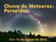 Chuva de meteoros Perseidas de 2018 ocorrerá em 12 e 13 de agosto.