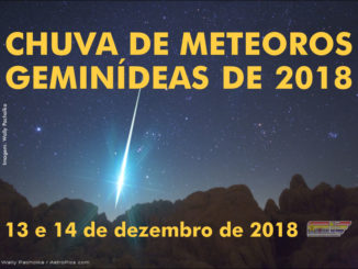 Chuva de meteoros Geminídeas de 2018 ocorrerá em 13 e 14 de dezembro.