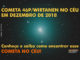 Cometa 46P/Wirtanen no céu em dezembro de 2018.