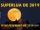 SuperLua de 2019 acontece em 19 de fevereiro.