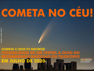 Cometa C/2020 F3 NEOWISE no céu do Brasil em julho de 2020.