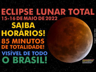 Eclipse Lunar Total de 15 a 16 de maio de 2022.