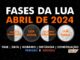 Fases da Lua em abril de 2024.