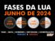 Fases da Lua em junho de 2024.