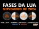 Fases da Lua em novembro de 2024.